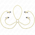 KINK - 4 pinces pour tétons et clitoris, ajustables, Or