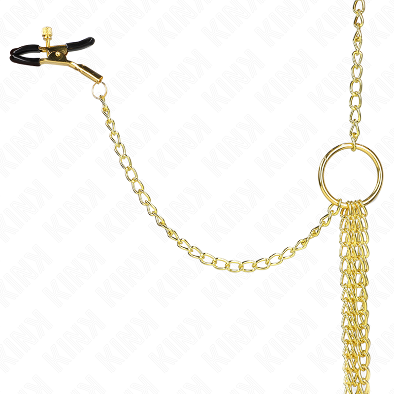KINK - 4 pinces pour tétons et clitoris, ajustables, Or