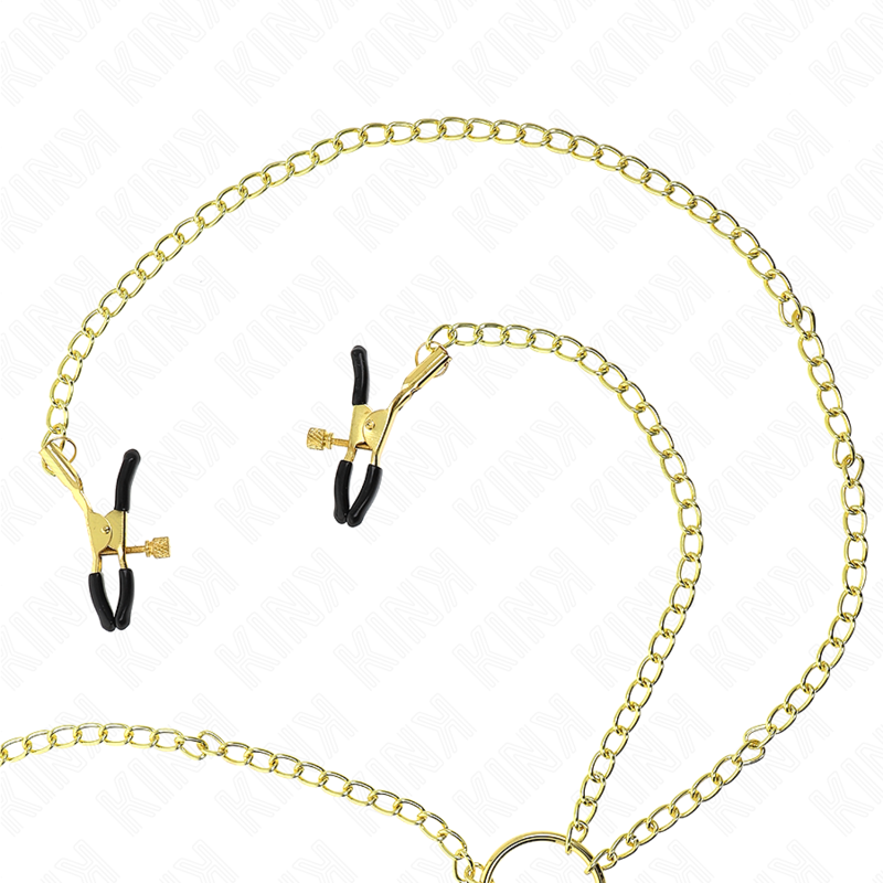 KINK - 4 pinces pour tétons et clitoris, ajustables, Or