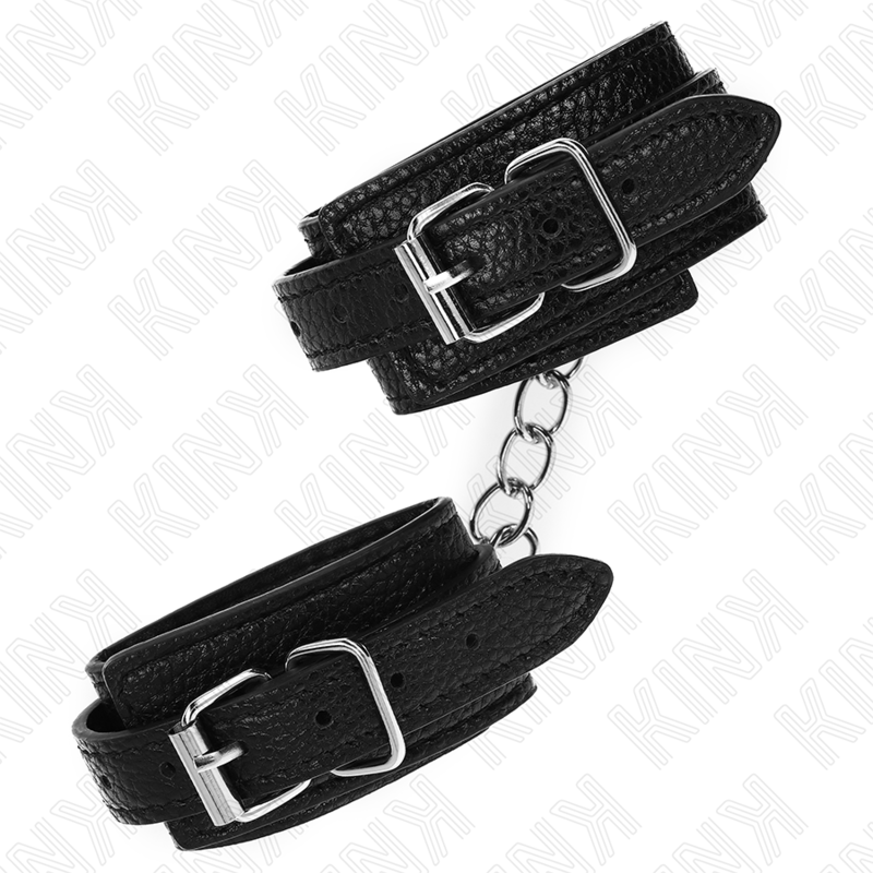 KINK - MENOTTES MOTIF SERPENT, NOIRES, RÉGLABLES 20-28 CM X 5,4 CM