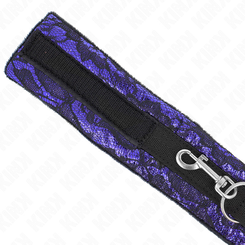 KINK - COLLIER RAS DU COU EN DENTELLE DE VELOURS AVEC CEINTURE 105 CM AVEC BORDURE EN NYLON 44 X 5,5 CM