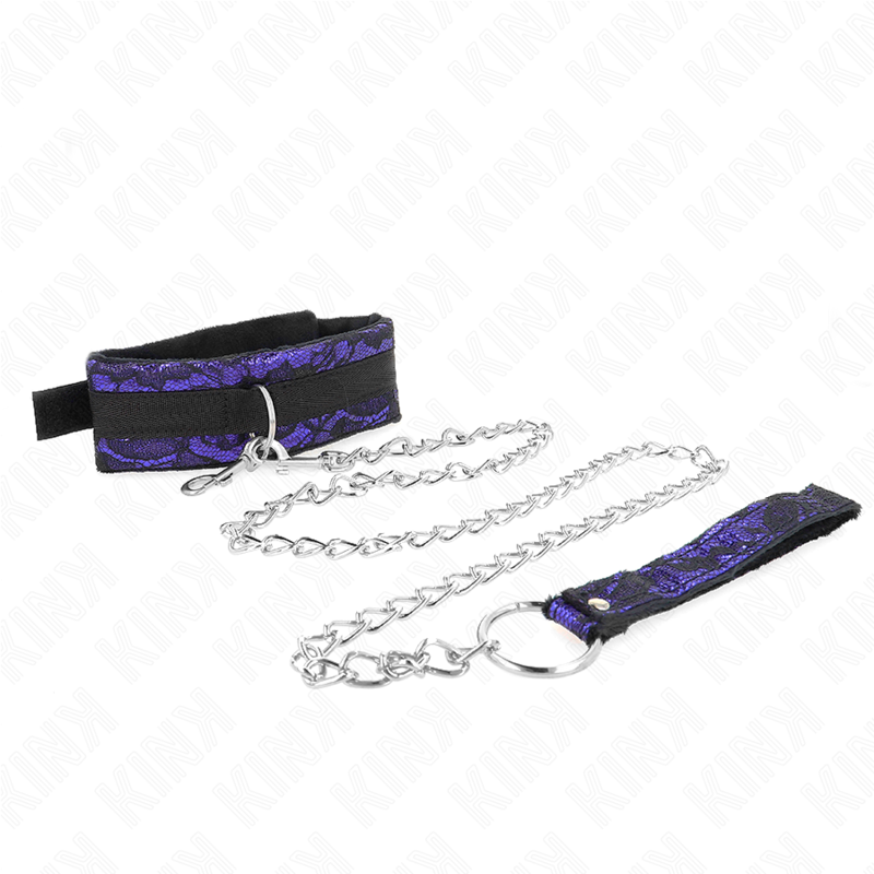 KINK - COLLIER RAS DU COU EN DENTELLE DE VELOURS AVEC CEINTURE 105 CM AVEC BORDURE EN NYLON 44 X 5,5 CM