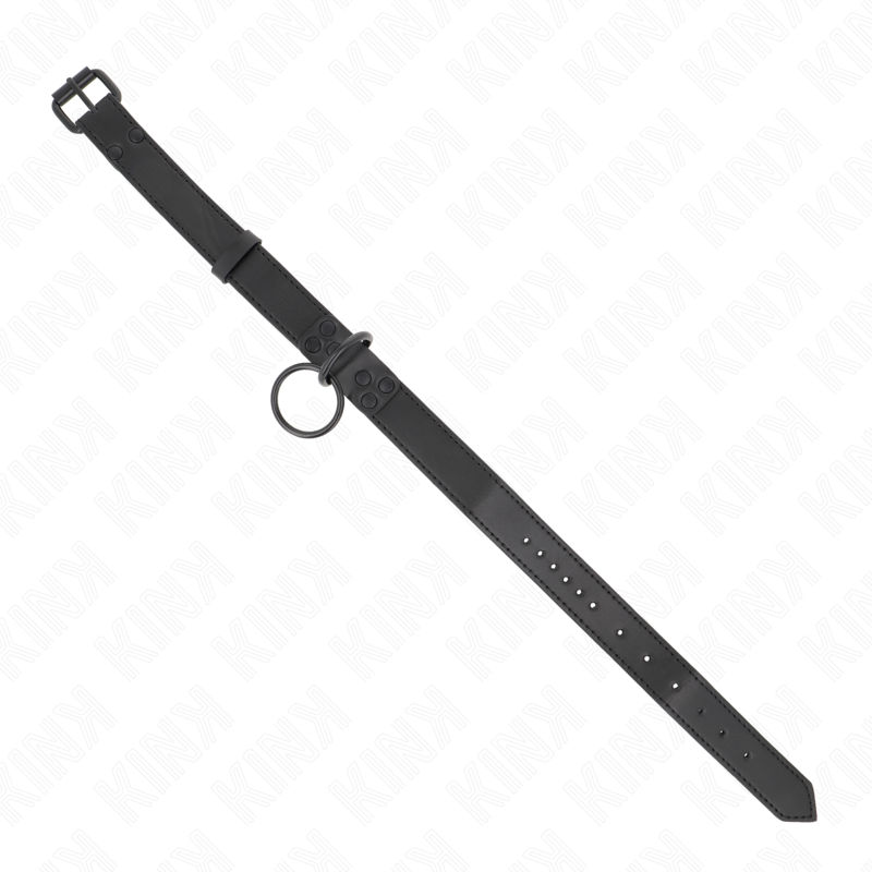 KINK - COLLIER AVEC LAISSE NOIRE 65 CM RÉGLABLE 37-54 CM X 3 CM