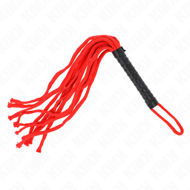 KINK - FOUET DE CORDE ROUGE 56 CM