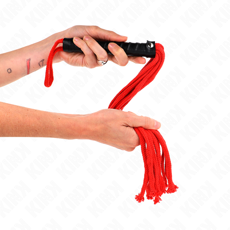 KINK - FOUET DE CORDE ROUGE 56 CM