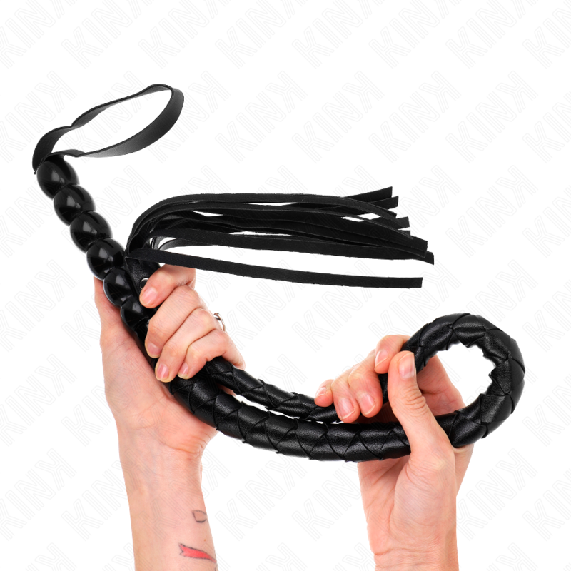 KINK - FOUET DE SERPENT AVEC PERLES 80 CM