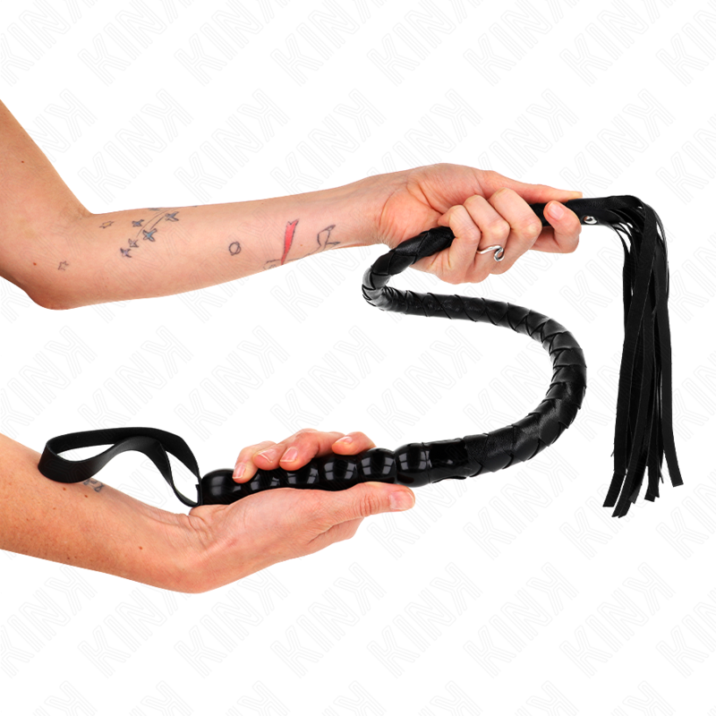 KINK - FOUET DE SERPENT AVEC PERLES 80 CM