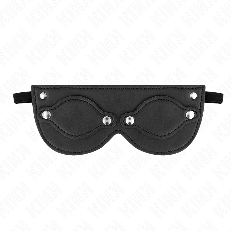 KINK - MASQUE EN SIMILI CUIR AVEC CACHES YEUX AMOVIBLES 22 x 9 CM