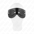 KINK - MASQUE EN SIMILI CUIR AVEC CACHES YEUX AMOVIBLES 22 x 9 CM