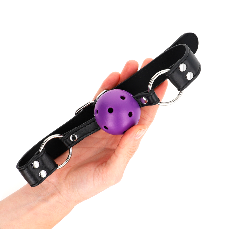 KINK - BAILLON BILLE RESPIRANT 4 CM AVEC DOUBLE RIVET VIOLET 62,5 x 2,5 CM RÉGLABLE 42-58 CM