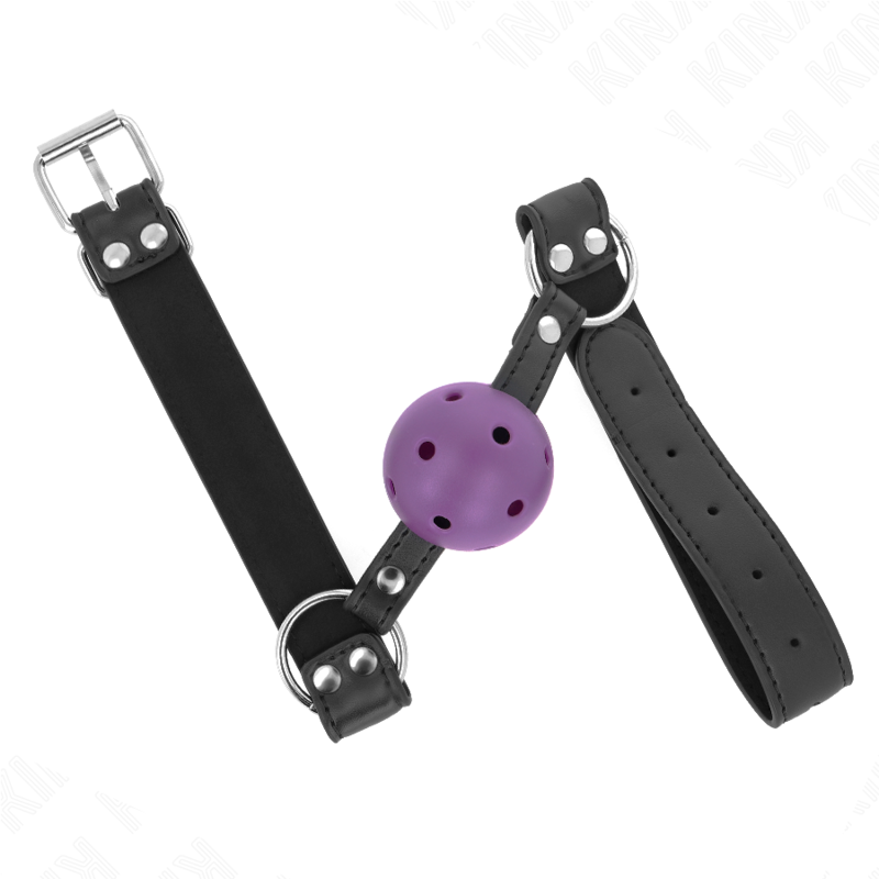 KINK - BAILLON BILLE RESPIRANT 4 CM AVEC DOUBLE RIVET VIOLET 62,5 x 2,5 CM RÉGLABLE 42-58 CM