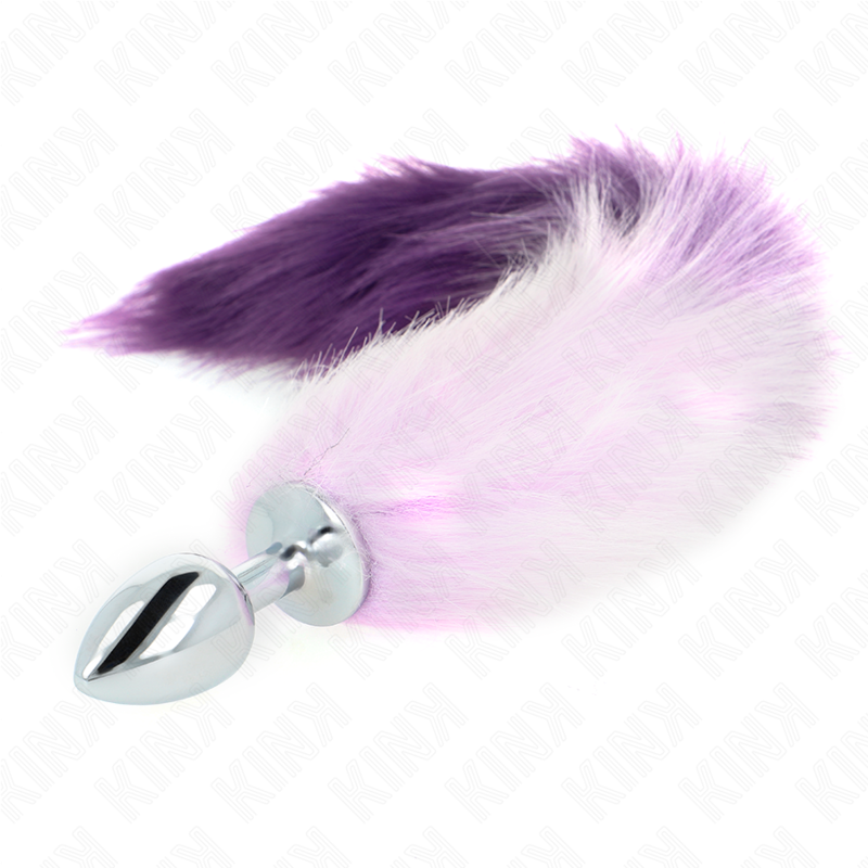 KINK - PLUG ANAL TAILLE S 7 X 3 CM AVEC QUEUE EN PLASTIQUE 40 CM VIOLET