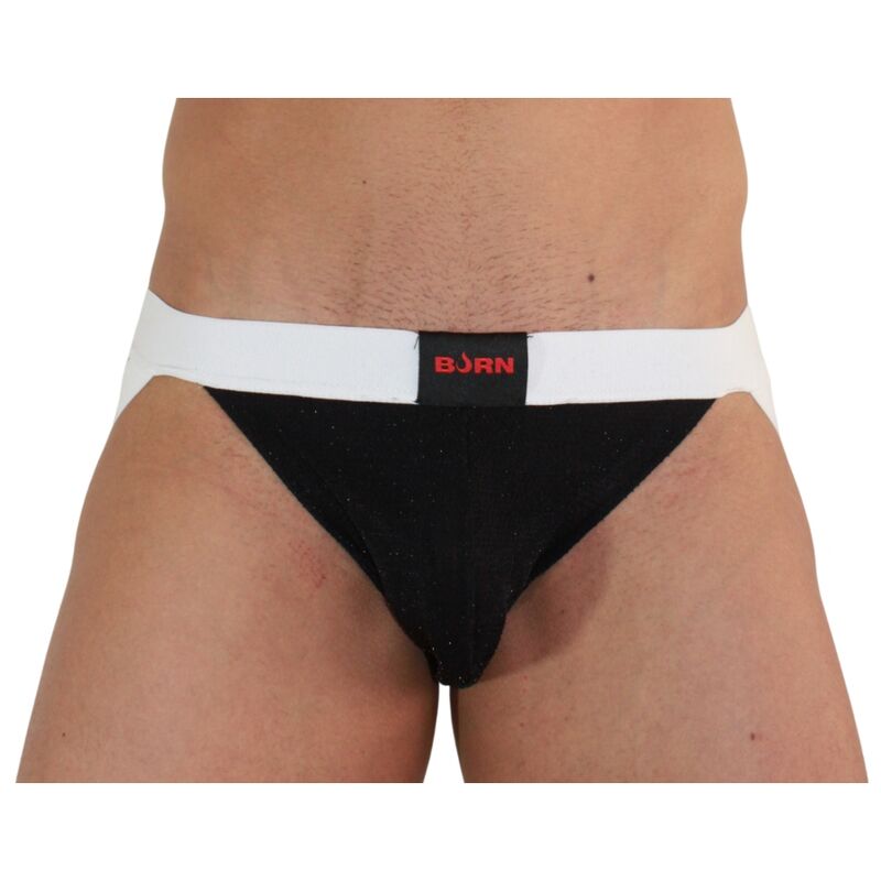 BURN - 004 JOCK BRILLANTE NOIR / BLANC S
