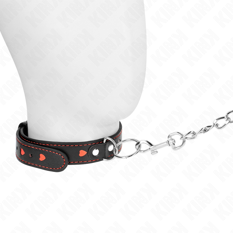 KINK - COLLIER AVEC RUBAN 65 CM DÉTAILS CŒUR 52,5 X 2,5 CM