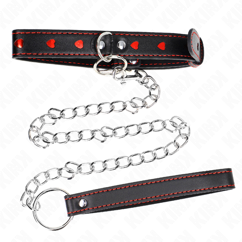 KINK - COLLIER AVEC RUBAN 65 CM DÉTAILS CŒUR 52,5 X 2,5 CM