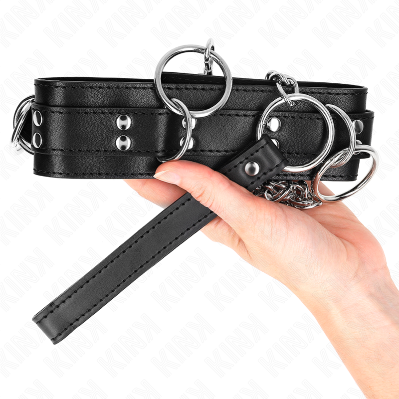KINK - COLLIER ESCLAVAGE 3 ANNEAUX AVEC BANDE 80 CM 53 X 5 CM