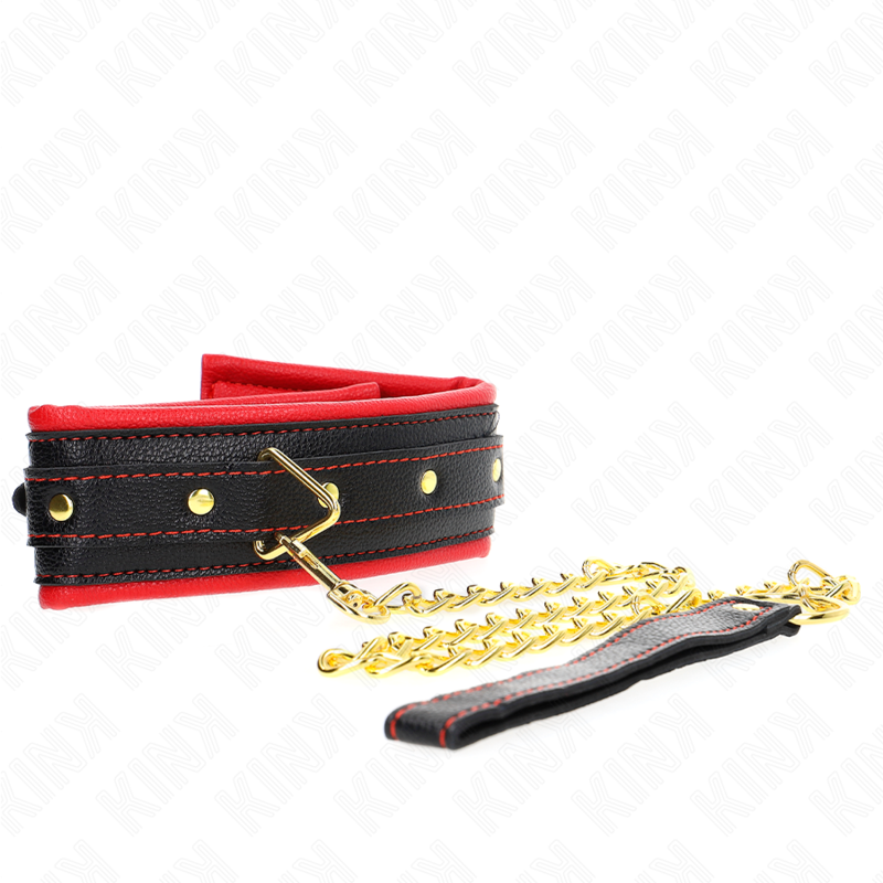 KINK - COLLIER EN SIMILICUIR ÉPONGE MODÈLE 2 RÉGLABLE 37-54 CM X 3 CM