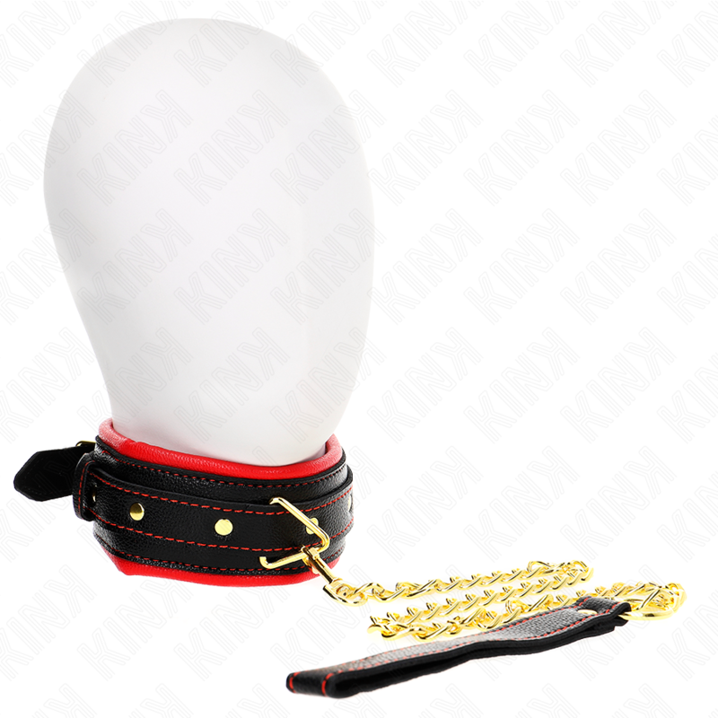 KINK - COLLIER EN SIMILICUIR ÉPONGE MODÈLE 2 RÉGLABLE 37-54 CM X 3 CM