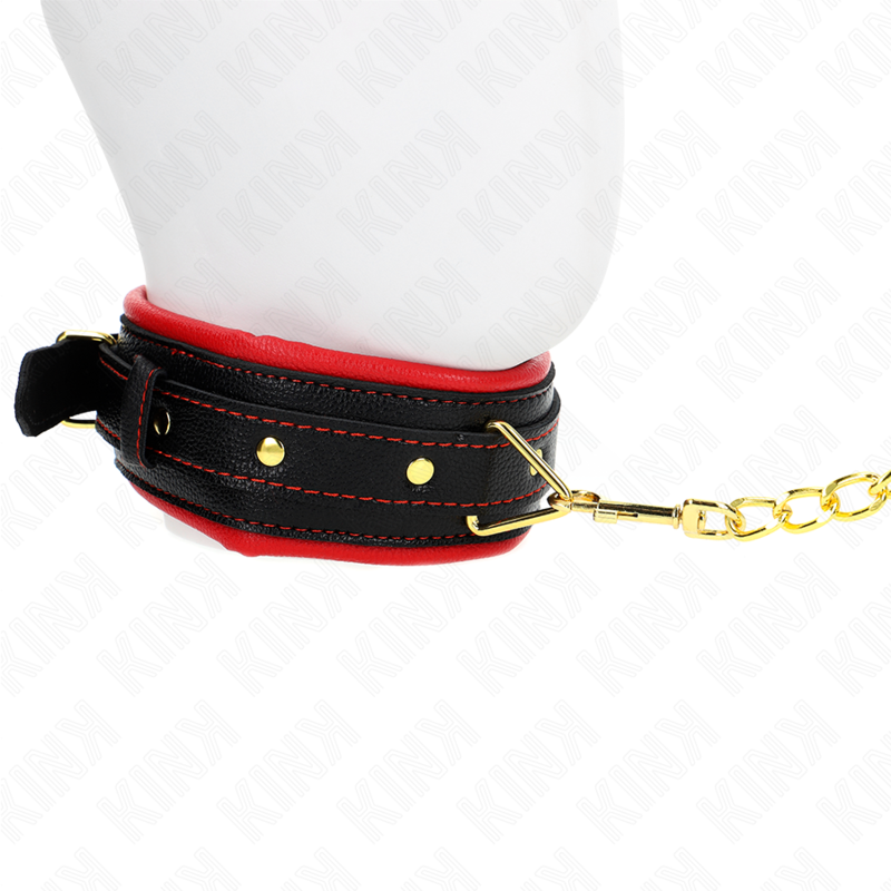 KINK - COLLIER EN SIMILICUIR ÉPONGE MODÈLE 2 RÉGLABLE 37-54 CM X 3 CM