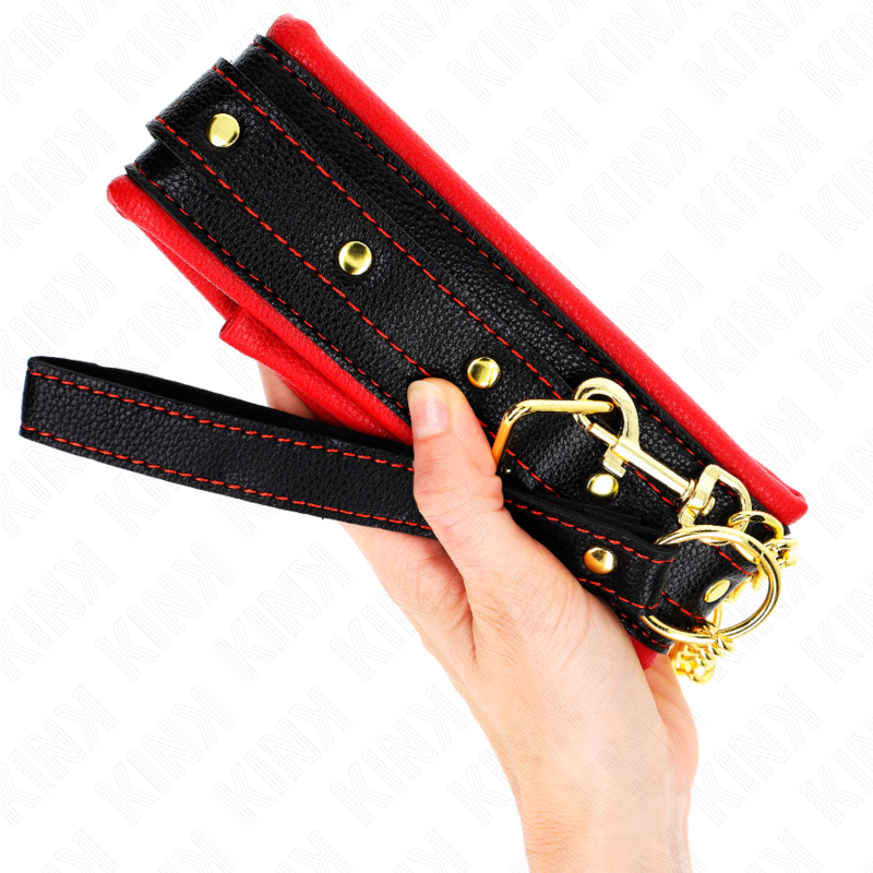 KINK - COLLIER EN SIMILICUIR ÉPONGE MODÈLE 2 RÉGLABLE 37-54 CM X 3 CM