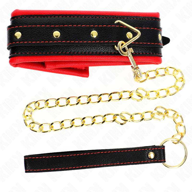 KINK - COLLIER EN SIMILICUIR ÉPONGE MODÈLE 2 RÉGLABLE 37-54 CM X 3 CM
