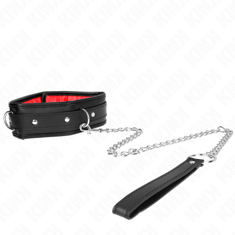 KINK - COLLIER EN SIMILI-CUIR ÉPONGE MODÈLE 3 RÉGLABLE 37-54 CM X 3 CM
