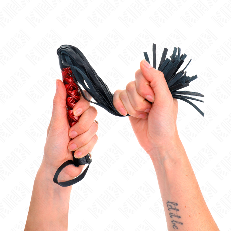 KINK - FOUET AVEC MOTIF LOSANGES 40 CM