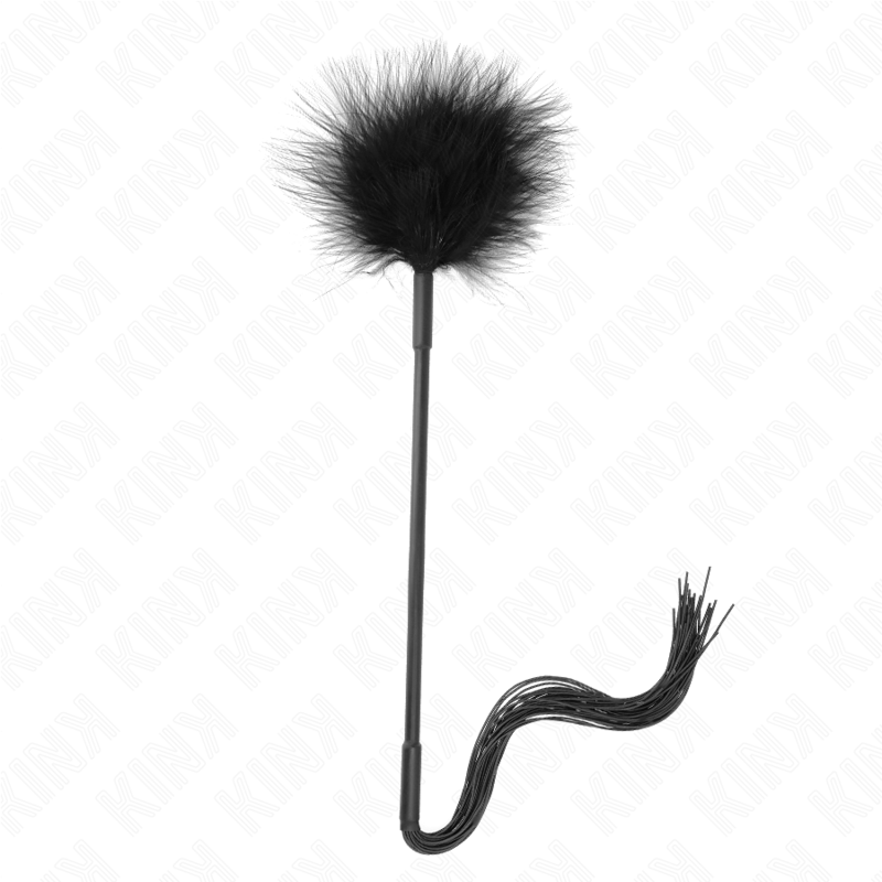 KINK - FOUET EN SILICONE AVEC PLUMES POUR CHATOUILLEMENTS 47 CM
