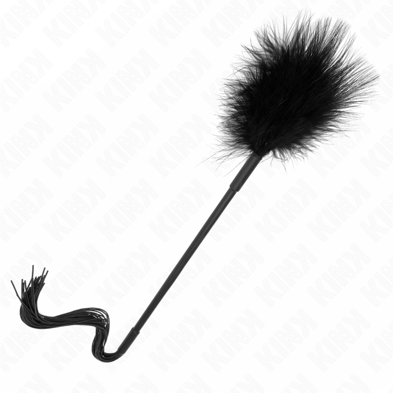 KINK - FOUET EN SILICONE AVEC PLUMES POUR CHATOUILLEMENTS 47 CM