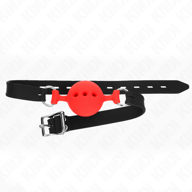 KINK - BATTES EN SILICONE INTÉGRAL 55 x 2 CM AVEC BOULE DE 4,5 CM TAILLE M ROUGE RÉGLABLE 35-51 CM