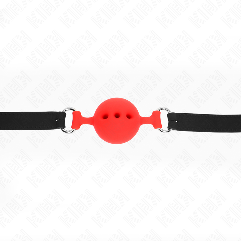 KINK - BATTES EN SILICONE INTÉGRAL 55 x 2 CM AVEC BOULE DE 4,5 CM TAILLE M ROUGE RÉGLABLE 35-51 CM