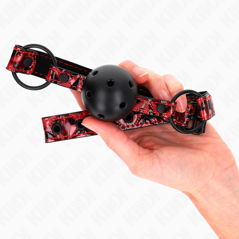 KINK - BALLE MOTIF LOSANGE 4,5 CM MODÈLE GAG 2 64,5 CM RÉGLABLE 42-60 CM