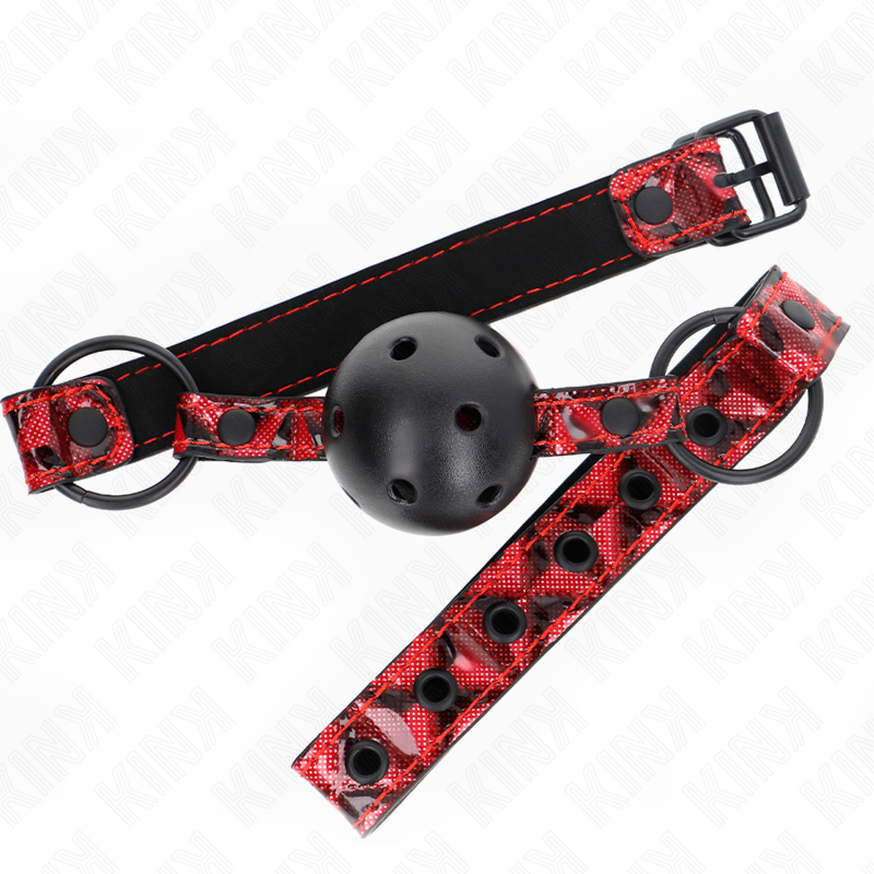 KINK - BALLE MOTIF LOSANGE 4,5 CM MODÈLE GAG 2 64,5 CM RÉGLABLE 42-60 CM
