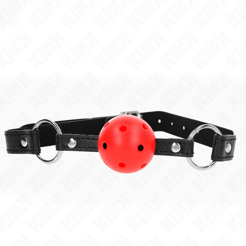 KINK - CREUX, DUR, BOULE ROUGE, 4,5 CM, BÂILLON, MODÈLE 1, 63,5 X 2 CM