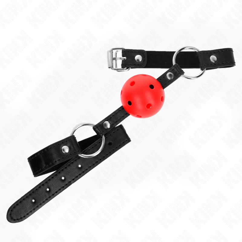 KINK - CREUX, DUR, BOULE ROUGE, 4,5 CM, BÂILLON, MODÈLE 1, 63,5 X 2 CM
