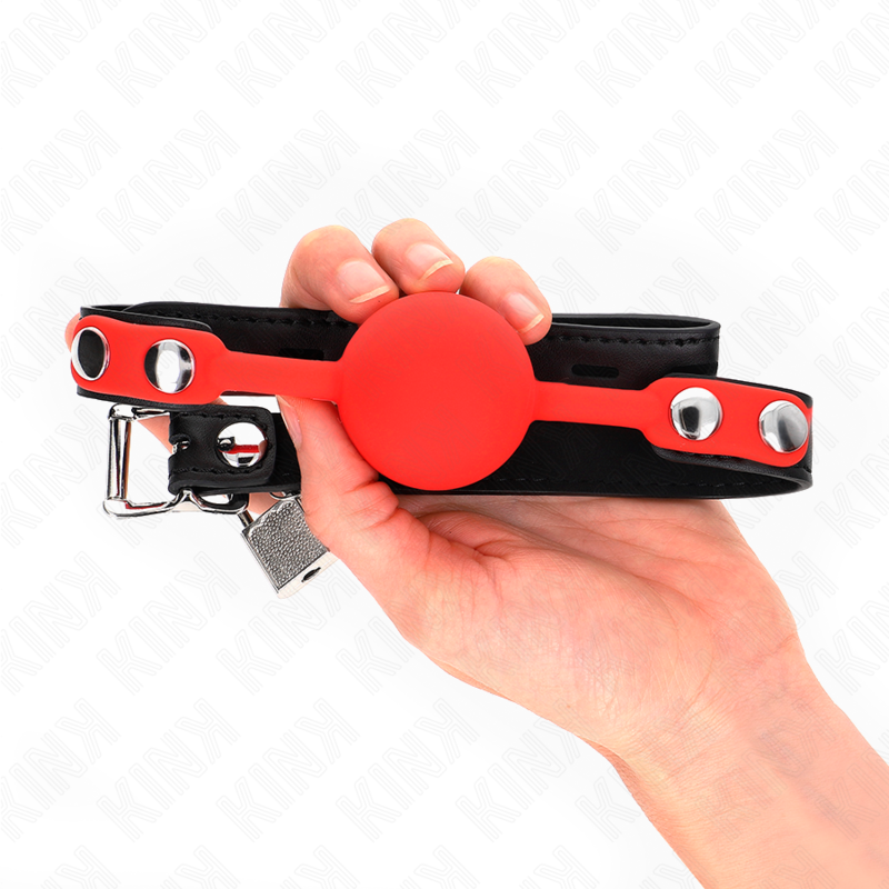 KINK - BÂILLON BOULE EN SILICONE 4 CM AVEC CADENAS 60 x 2 CM