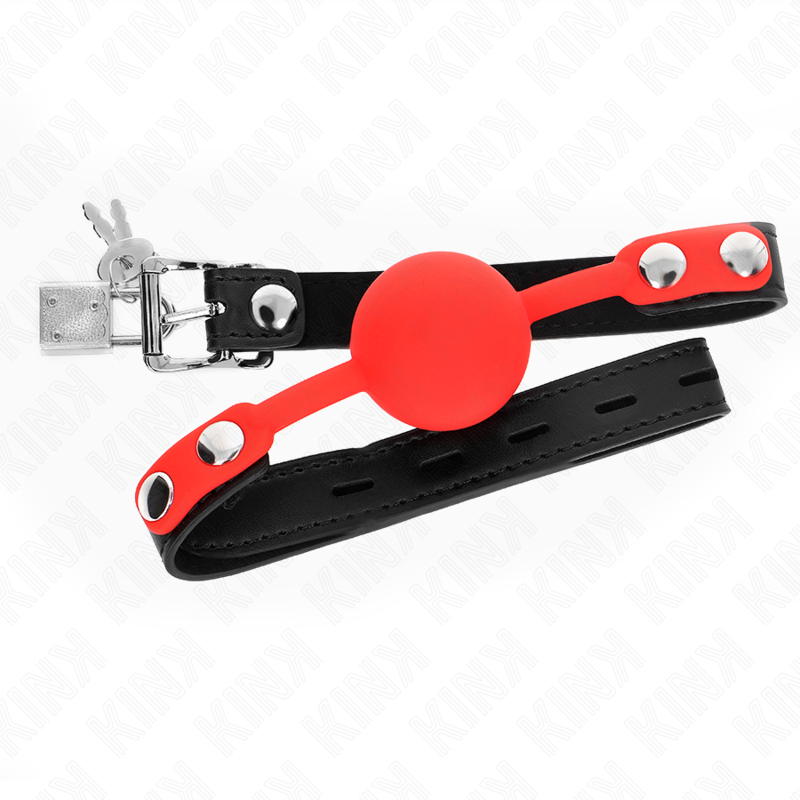KINK - BÂILLON BOULE EN SILICONE 4 CM AVEC CADENAS 60 x 2 CM