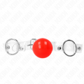 KINK - BAILLON SPHÉRIQUE PVC ROUGE TRANSPARENT 4 CM AJUSTABLE