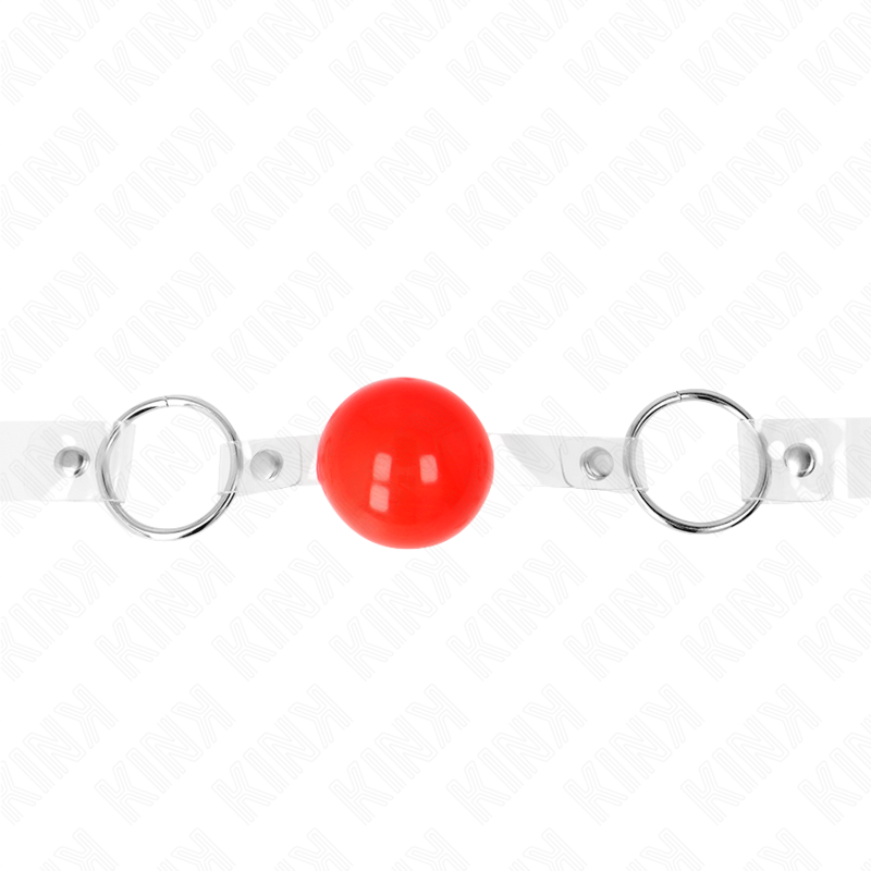 KINK - BAILLON SPHÉRIQUE PVC ROUGE TRANSPARENT 4 CM AJUSTABLE
