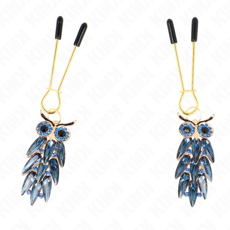 KINK - PINCES À TÉTONS AVEC PENDENTIF CHOUETTE 6 CM
