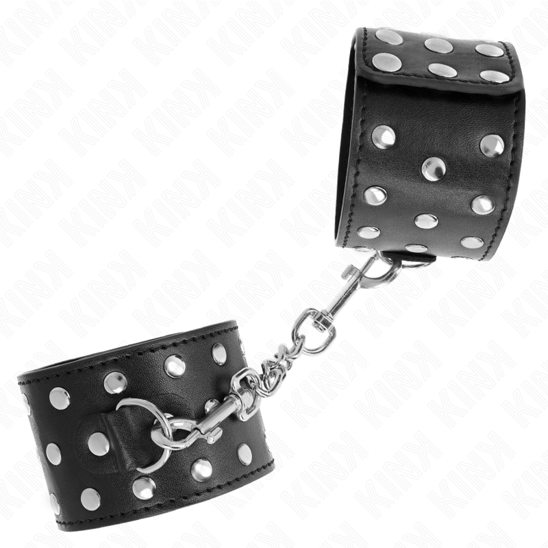 KINK - MENOTTES DE POIGNET PUNK RÉGLABLES 19-24 CM X 5,5 CM