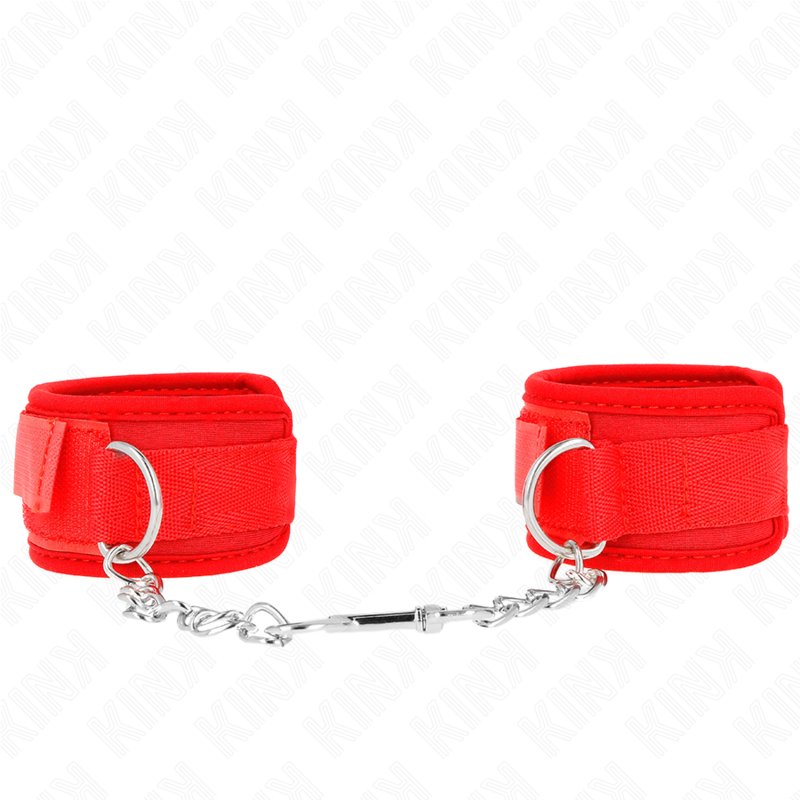 KINK - MENOTTES NÉOPRÈNE ROUGES 42 X 5 CM