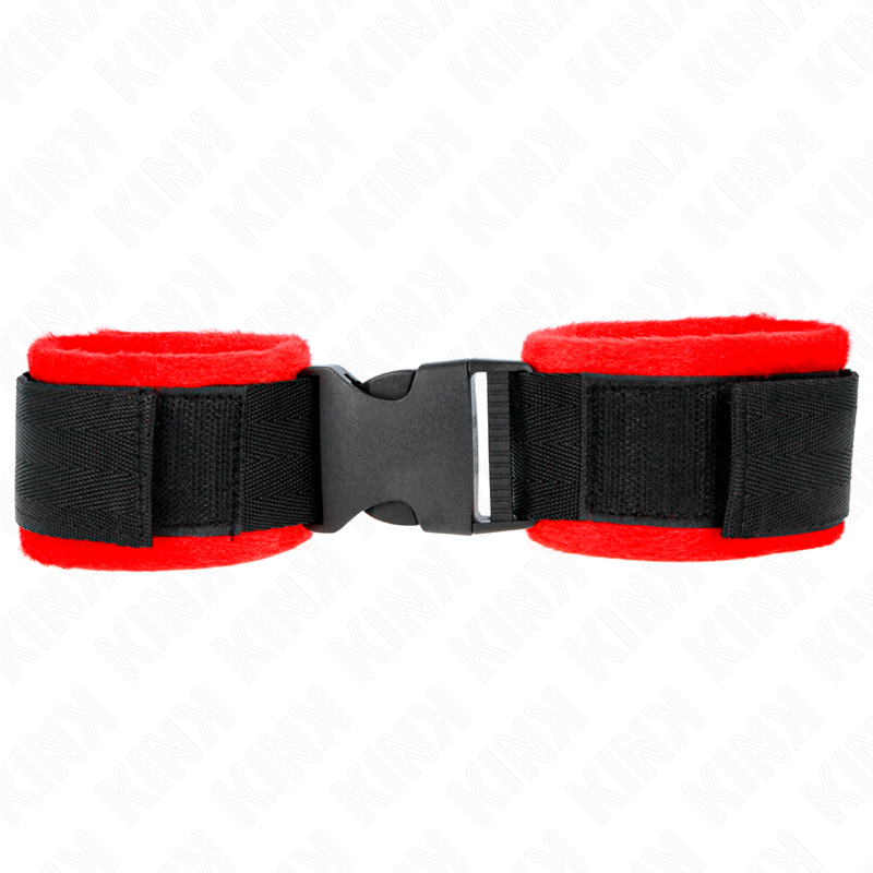 KINK - MENOTTES VELCRO EN NYLON NOIR MODÈLE 1 RÉGLABLES 25-35 CM X 6 CM