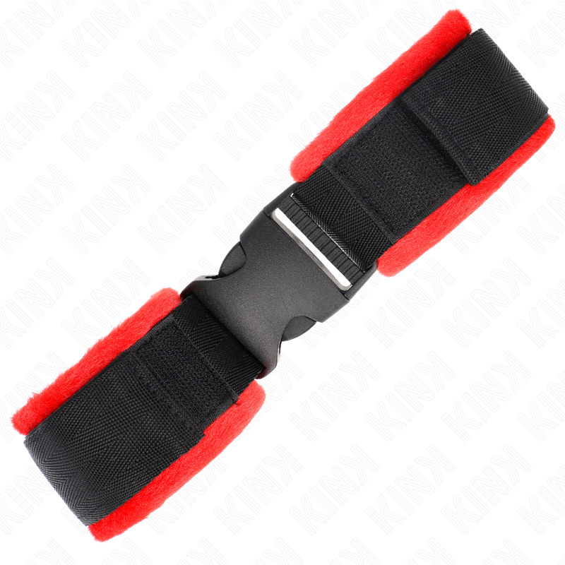 KINK - MENOTTES VELCRO EN NYLON NOIR MODÈLE 1 RÉGLABLES 25-35 CM X 6 CM