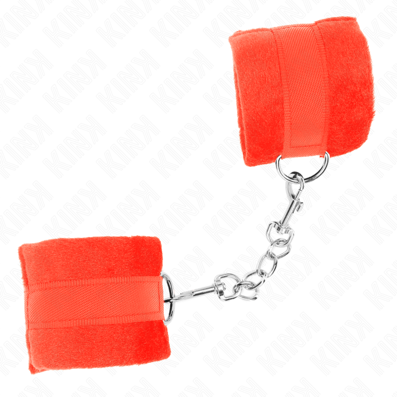 KINK - MENOTTES EN FOURRURE POUR DÉBUTANTS ROUGES 30 X 7 CM