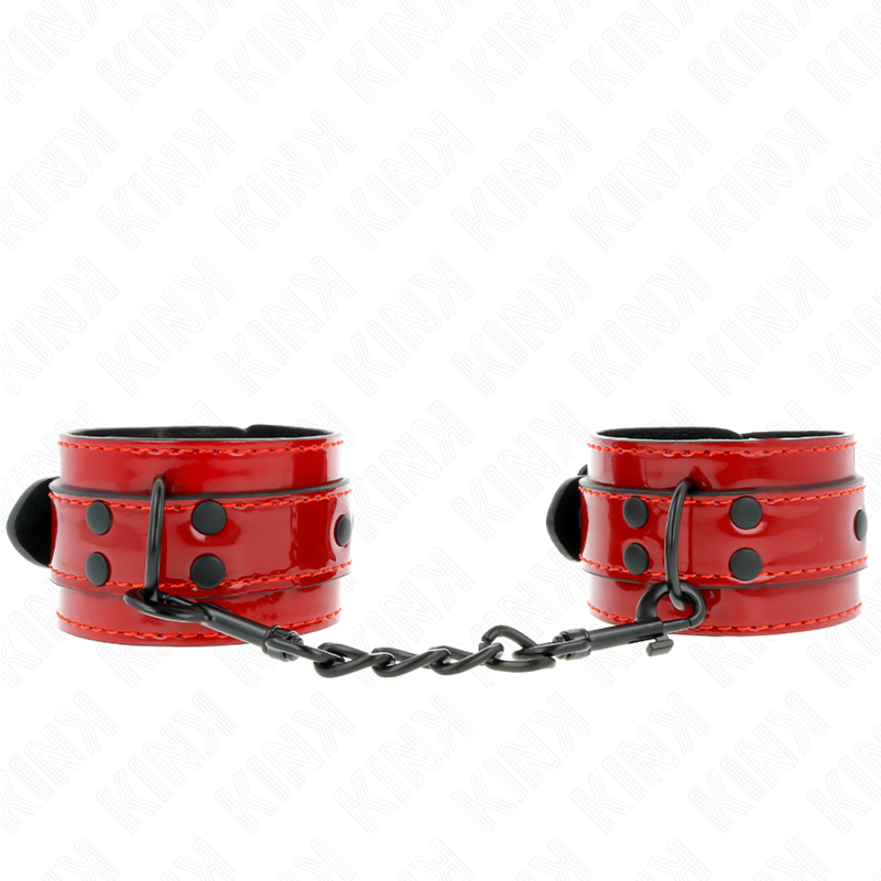KINK - MENOTTES DE POIGNETS ROUGE FONCÉ 23 X 5 CM