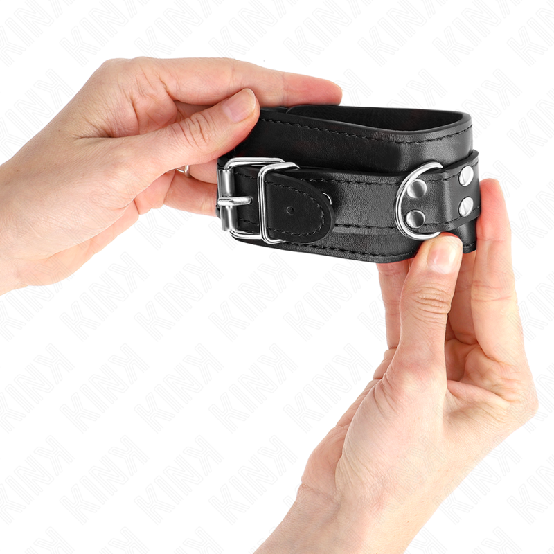KINK - MENOTTES SIMPLES NOIRES AJUSTABLES 20-23 CM X 5,5 CM