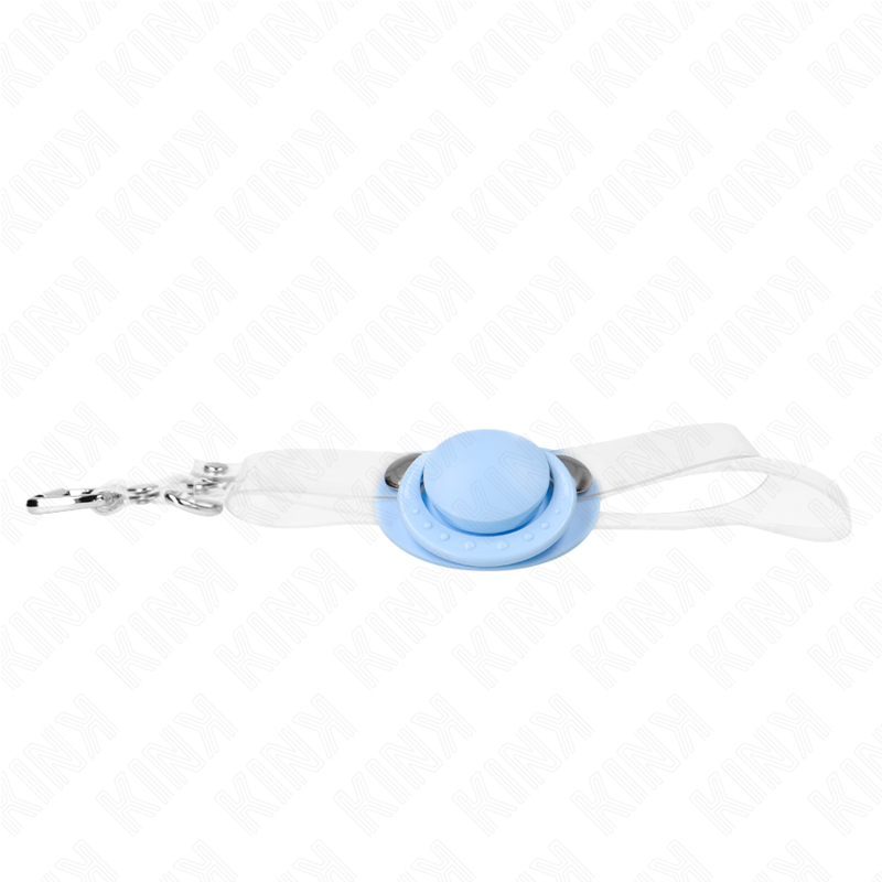 KINK - COLLIER TÉTINE BLEU CLAIR 5,5 x 4 CM RÉGLABLE 43-60 CM