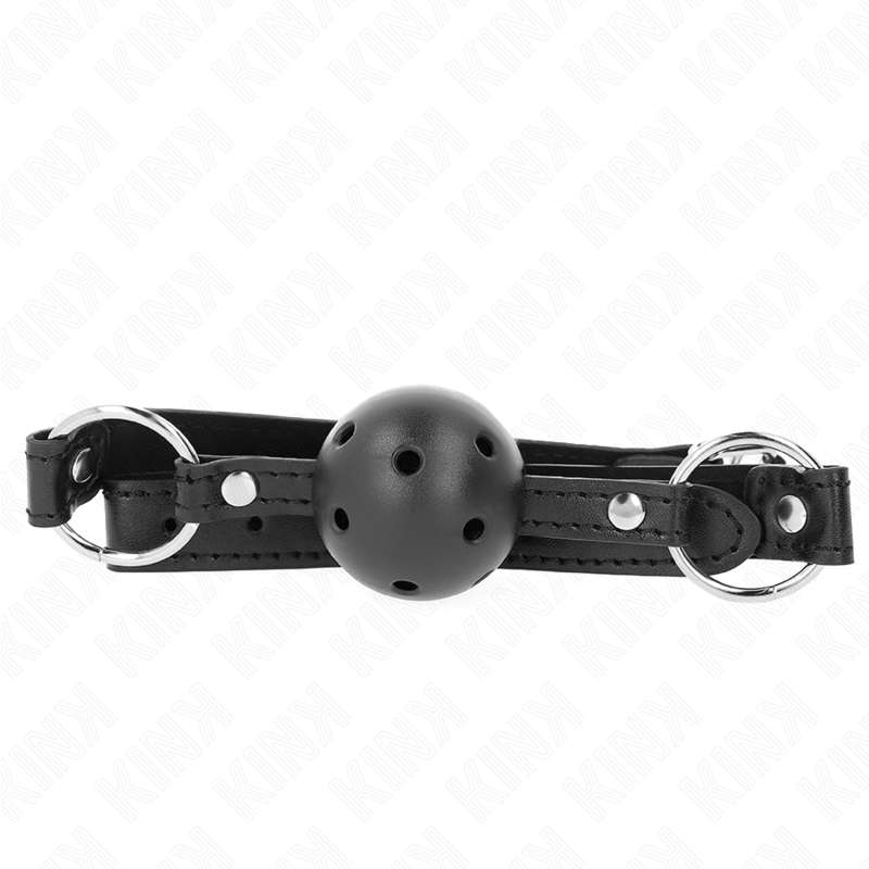 KINK - BAILLON BOULE NOIRE CREUSE 4,5 CM MODÈLE GAG 1 63,5 X 2 CM