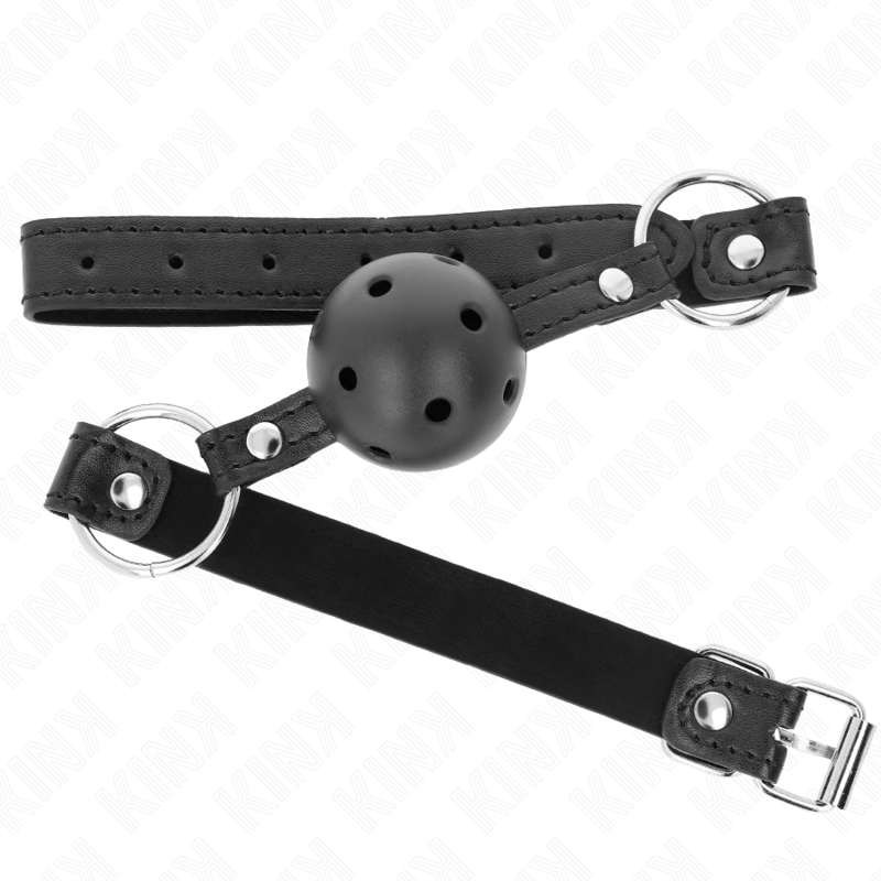 KINK - BAILLON BOULE NOIRE CREUSE 4,5 CM MODÈLE GAG 1 63,5 X 2 CM